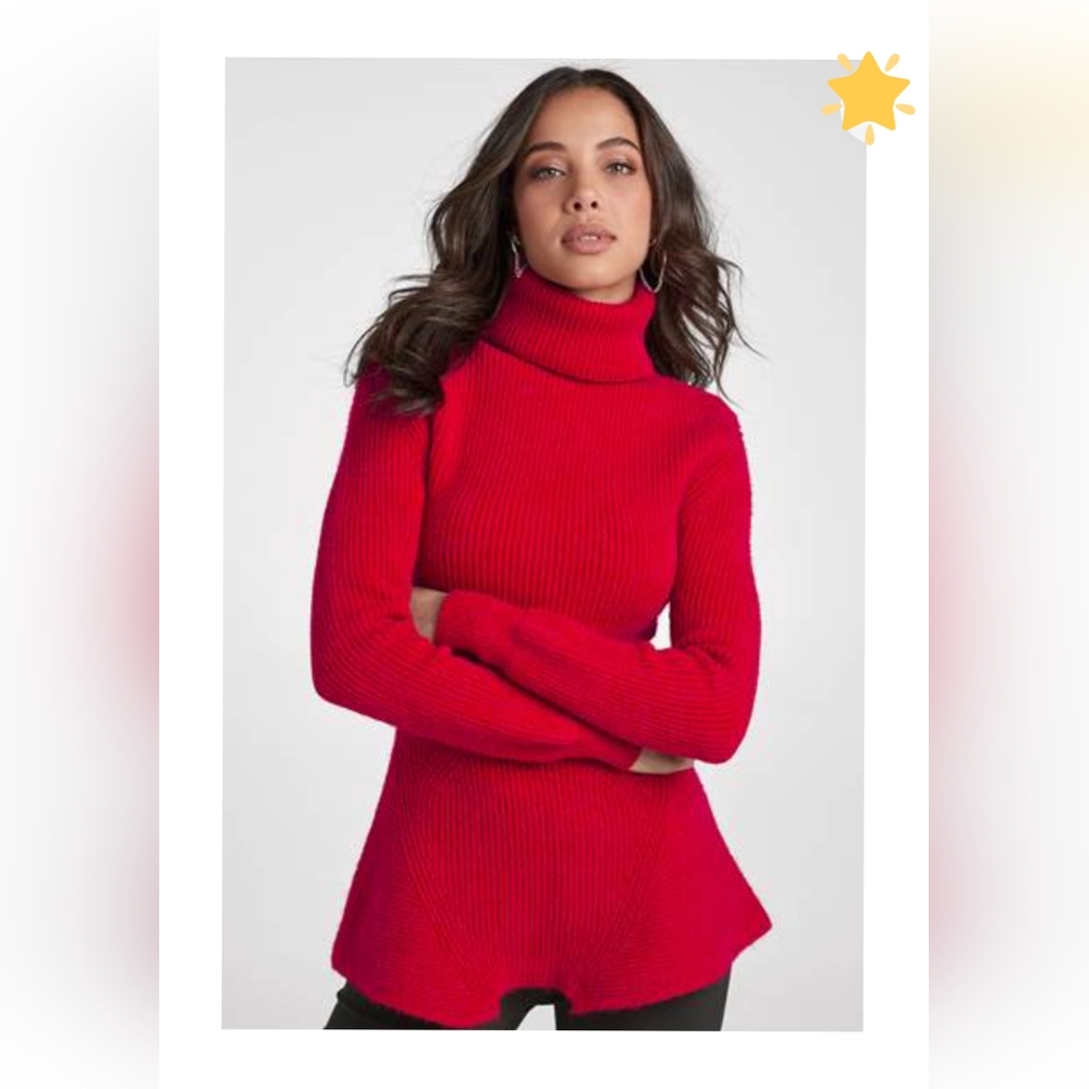 Gorgeous Red Peplum Sweater Venus ❤️